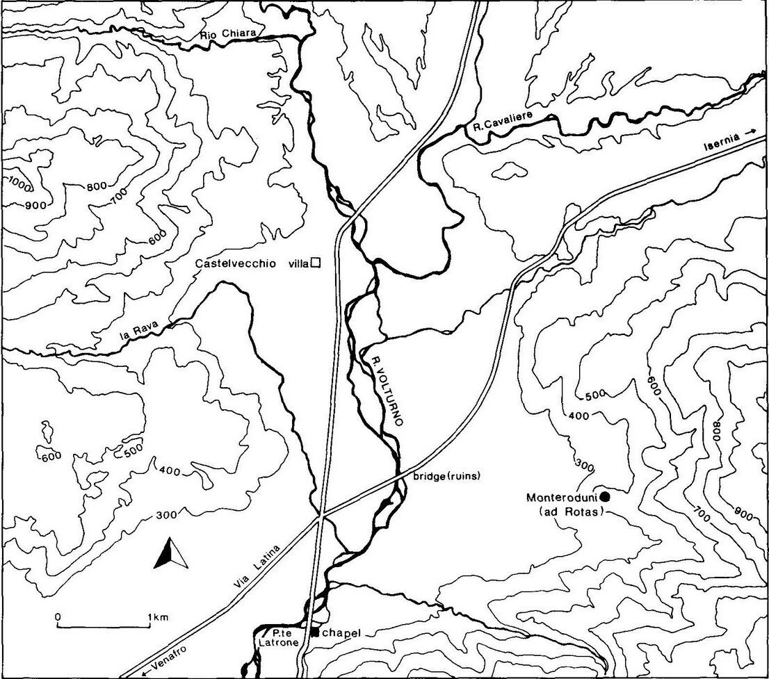 Mappa del territorio di Monteroduni